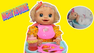 Baby Alive doll Night Routine Feeding and Changing baby doll [upl. by Fulvia]