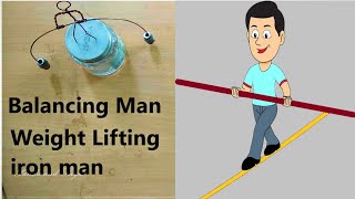 How to Make Balancing Pendulum Desk Toy Weightlifting Man [upl. by Fawcett]