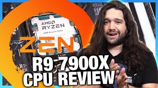 AMD Ryzen 9 7900X CPU Review amp Benchmarks vs R7 1700 7950X amp More [upl. by Wittenburg]