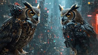 Great Horned Owl vs Barred Owl Clash of the Night Hunters owl wildlife nightowl [upl. by Alemap971]