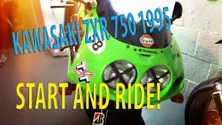 Kawasaki ZXR 750 1995  Start and Ride [upl. by Niletac]