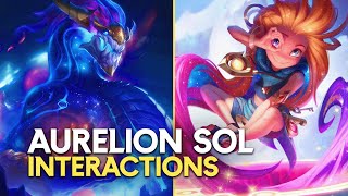 Aurelion Sol Interactions with Other Champions  League of Legends LoR [upl. by Nyrrat]