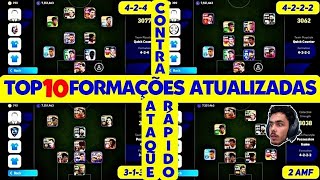 Melhores Formações para Contra Ataque Rápido  eFootball 2024 Mobile 😍 Formação 4222 [upl. by Oznola]