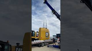 Loading a 40000 lb counterweight with a crane constructionequipment crane heavyequipment [upl. by Teage]