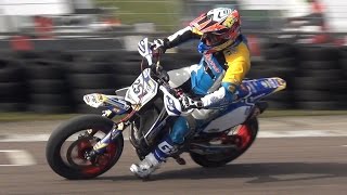 UK SUPERMOTO 2014  Rd1 LYDD 450 ELITE R123 [upl. by Vasyuta]