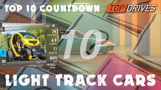 Top 10 Lightest Track Cars in Top Drives [upl. by Bernadina]