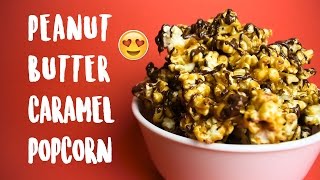 How To Make Peanut Butter Caramel Popcorn [upl. by Mimajneb]