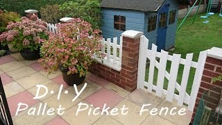 Diy pallet Picket Fence [upl. by Dowlen]