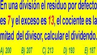 DIVISIÓN ARITMÉTICA  PROBLEMA RESUELTO ADMISIÓN A LA UNIVERSIDAD [upl. by Fonseca]