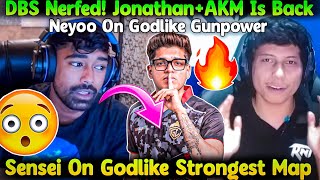 Neyoo On JonathanAKM Is Back🔥 GodLike Gun Power Getting Stronger😲 Sensei On GodL Strongest Map [upl. by Mosora568]