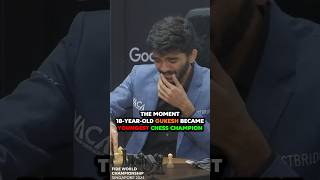 Gukesh STARTS CRYING After BECOMING the YOUNGEST WORLD CHESS CHAMPION EVER in CHESS HISTORY [upl. by Denoting]