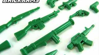 BrickArms new LEGO Green Army Men Weapons Pack [upl. by Harms981]