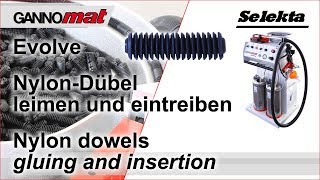 Evolve Dowels  GANNOMAT Selekta  Dübeleintreibgerät  Handheld glue and dowel inserter [upl. by Aiotal]