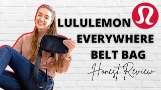 LULULEMON EVERYWHERE BELT BAG  Honest Review Tryon amp Whats in My Belt Bag [upl. by Aneleve]