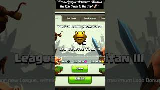 Coc  Titans Leagues  Clash of clans clashofclans coc shorts [upl. by Godric]