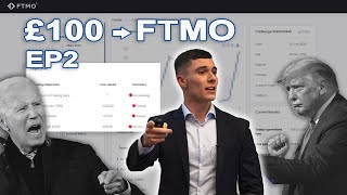 £100 TO FTMO FOREX TRADING CHALLENGE  EP2 [upl. by Reivilo]