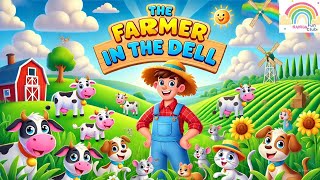 The Farmer In The Dell  Nursery Rhyme  Fun kids Song With Animals  Montessori [upl. by Letitia293]