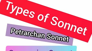 Sonnet  Types of Sonnet  Explanation of Sonnet  English Literature  Literature Lover [upl. by Alberic]