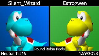 SSB64 Neutral Tilt 16 Singles  SilentWizard Yoshi vs Estrogwen YoshiDK RR Pools [upl. by Beberg]