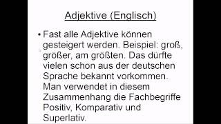 Adjektive Englisch Grammatik [upl. by Burgwell185]