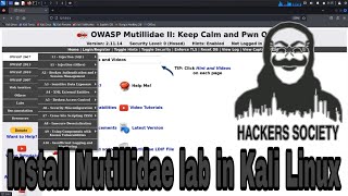 تثبيت OWASP Mutillidae Lab علي كالي لينكس  Install OWASP Mutillidae Lab on Kali Linux [upl. by Deadman941]