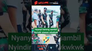 Ketika anggota TNI nyanyi sambil nyindir atasan army tni komando bravotni facts bravo funny [upl. by Gniw]