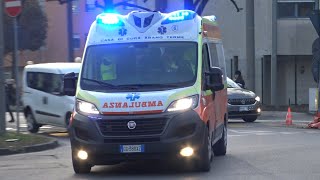 Ambulanza Abano Terme in Emergenza  Italian Ambulance Responding Cod 3 [upl. by Oballa]