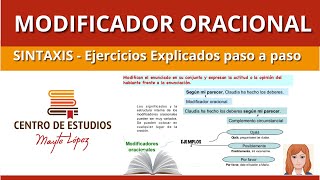 COMPLEMENTO O MODIFICADOR ORACIONAL  Sintaxis [upl. by Chari]