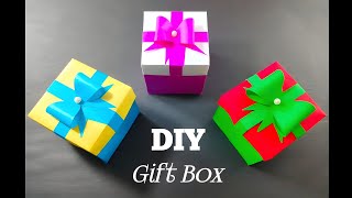 DIY Gift Box  How to make a gift box  Easy paper craft ideas  DIY crafts with paper [upl. by Runkel]