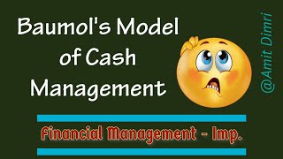 Baumols Model of Cash Management  Financial Management soldu ignou examination hallticket [upl. by Tnomed]