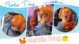 How to Barbie Ponytail On Natural Hair UPRETTYHAIR Review [upl. by Anrapa536]