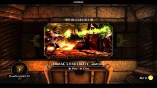 MKX KRYPT UNLOCK  Ermacs Brutality quotGluttonyquot 114 [upl. by Lraed418]