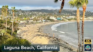 Laguna Main Beach California  4K Walking Tour [upl. by Eustis]