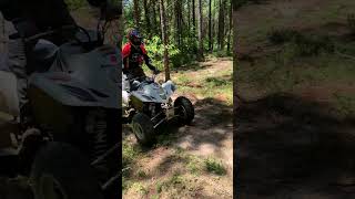 Trail Riding Suzuki Quad Sport LTZ 400 Running In Woods [upl. by Enael172]