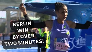 Tigist Ketema DOMINATES Berlin Marathon 2024 [upl. by Lenni]