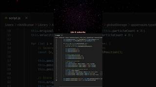 Stunning 3D Particle Burst Animation in JavaScript THREEjsshortsshortsvideosdeveloperxonshort [upl. by Reeva]