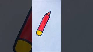 How To Draw A Pencil ✏️shorts drawing kidsvideo ytshorts art youtubeshorts creative kids [upl. by Cassie]