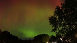 Night lapse of the northern lights over London Ontario 101024 [upl. by Eahc]