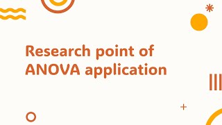 Research point of Anova application  MathematicsBy Manoj [upl. by Yelsna]