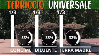 COME FARE IL TERRICCIO UNIVERSALE Tutorial Supertranquillo RICETTA FACILE CON 3 INGREDIENTI [upl. by Noicpesnoc]