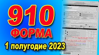 ИНСТРУКЦИЯ ПО ЗАПОЛНЕНИЮ 910 формы за 1 полугодие 2023 года [upl. by Liw]