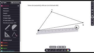zwaartelijn driehoek tekenen [upl. by Saxen]