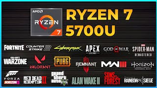 Ryzen 7 5700U Vega 8   Test in 14 Games in 2024 [upl. by Enneyehs883]