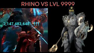 Warframe  Rhino vs Level 9999  Immortal  Easy  2024  Level cap builds [upl. by Auvil]