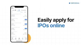 How to apply for IPOs on Zerodha [upl. by Llyrat]