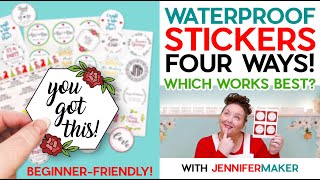 How to Make Waterproof Stickers on Cricut with Four Methods  BeginnerFriendly Tutorial [upl. by Lipson]