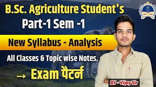 BSc AGRICULTURE PART1 SEMESTER1  ALL CLASSES amp TOPIC WISE NOTES  NEW SYLLABUS bscagri [upl. by Maitland]