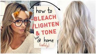 How To Bleach  Lighten amp Tone Hair at Home Safely [upl. by Jenkel482]