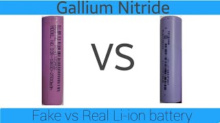 Fake vs Real li ion battery capacity test  Gallium Nitride [upl. by Drolet]