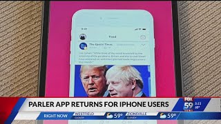 Parler app returns for iPhone users [upl. by Wilfred]